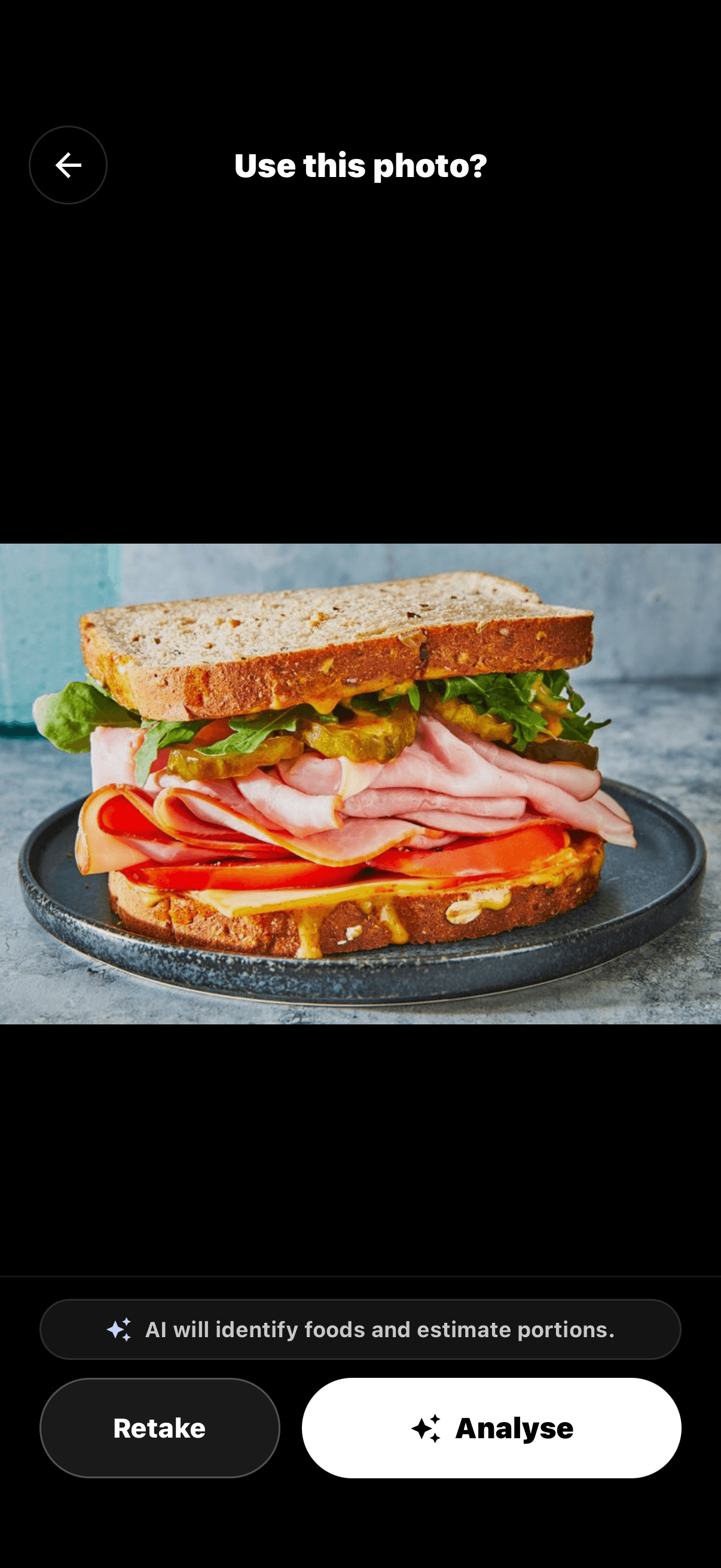 Fastiq AI meal photo review